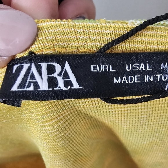 Zara Yellow and green  Top - Picture 5 of 7
